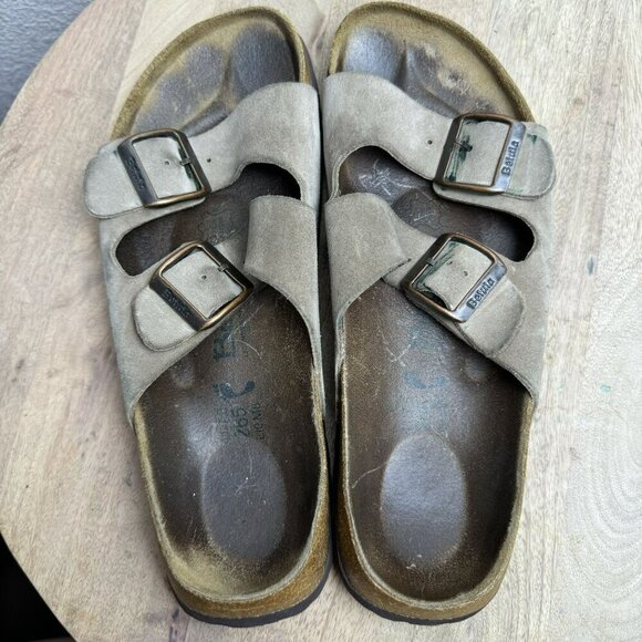 Betula by Birkenstock Leather/suede Sandals With 2 strap Buckles Size 40/9 Women - Picture 2 of 9